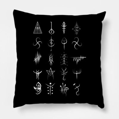 Bloodborne Caryll Runes Throw Pillow Official Haikyuu Merch