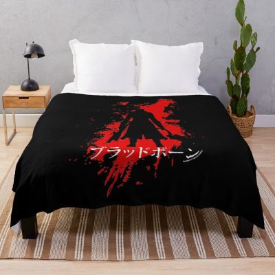 Blood-Borne Splatter Kanji Throw Blanket Official Bloodborne Merch