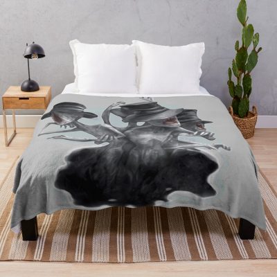 Hq Bloodborne Messsengers (Vector) Throw Blanket Official Bloodborne Merch