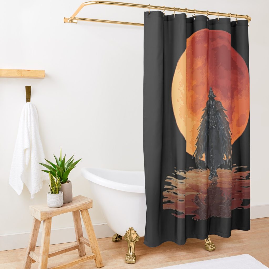 Bloodborne Game Eileen The Crow Shower Curtain Official Bloodborne Merch