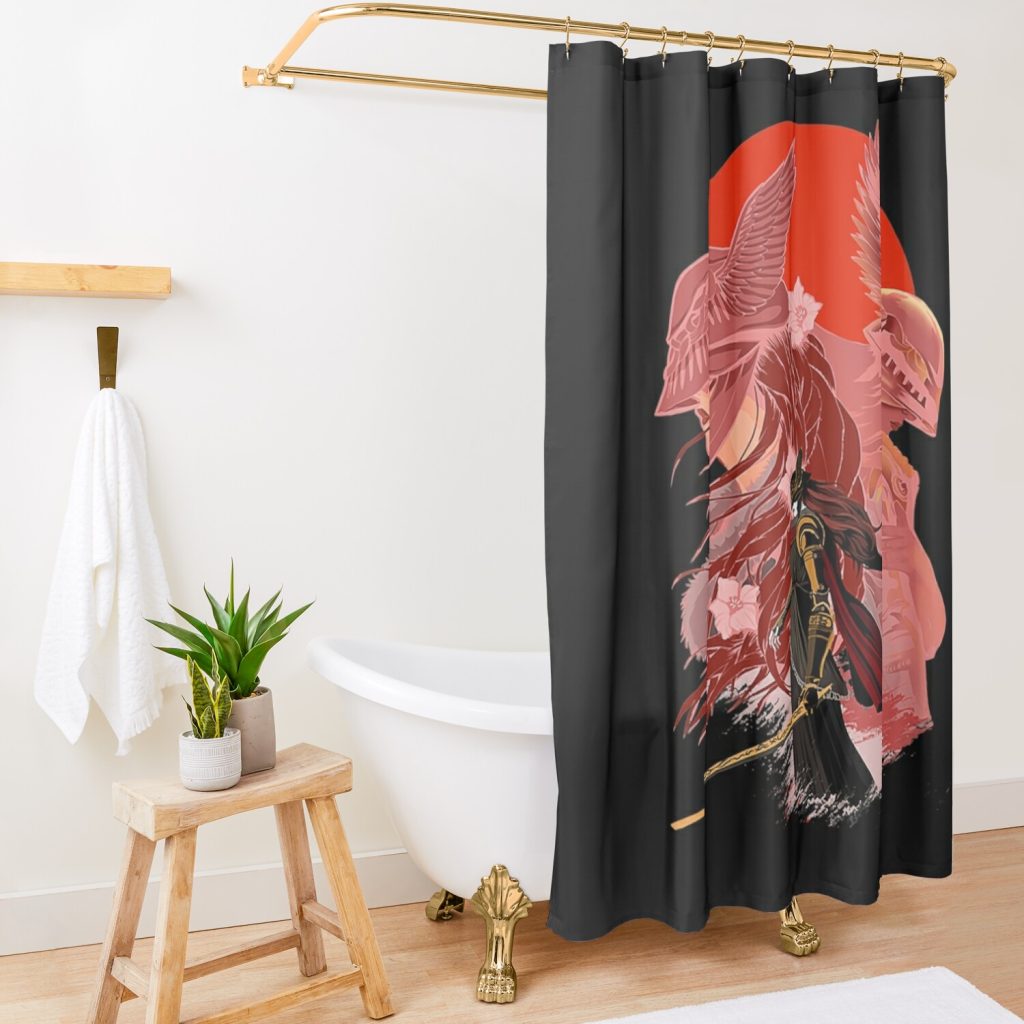 Bloodborne Game Malenia The Goddess Blade Shower Curtain Official Bloodborne Merch