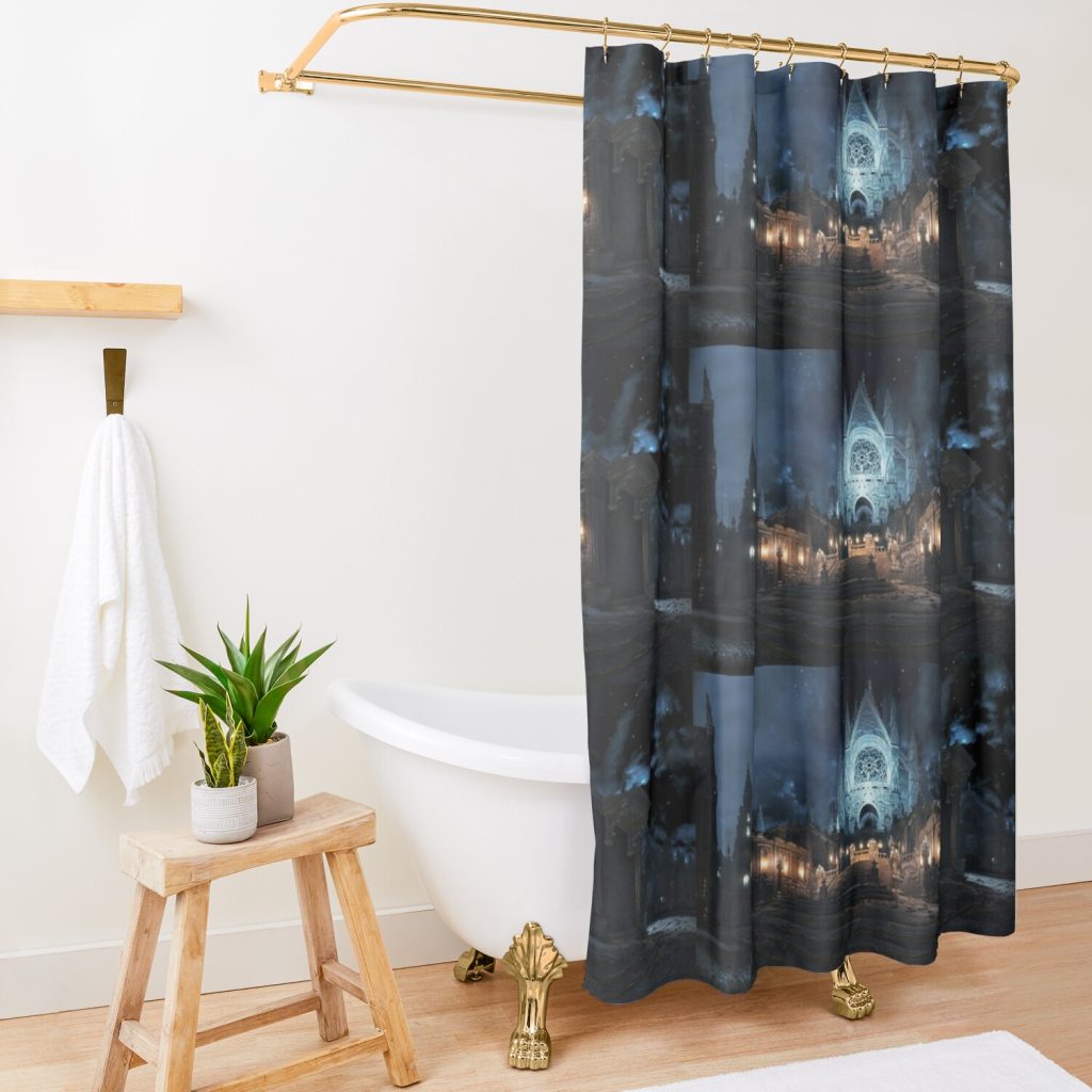 Bloodborne Cathedral Shower Curtain Official Bloodborne Merch