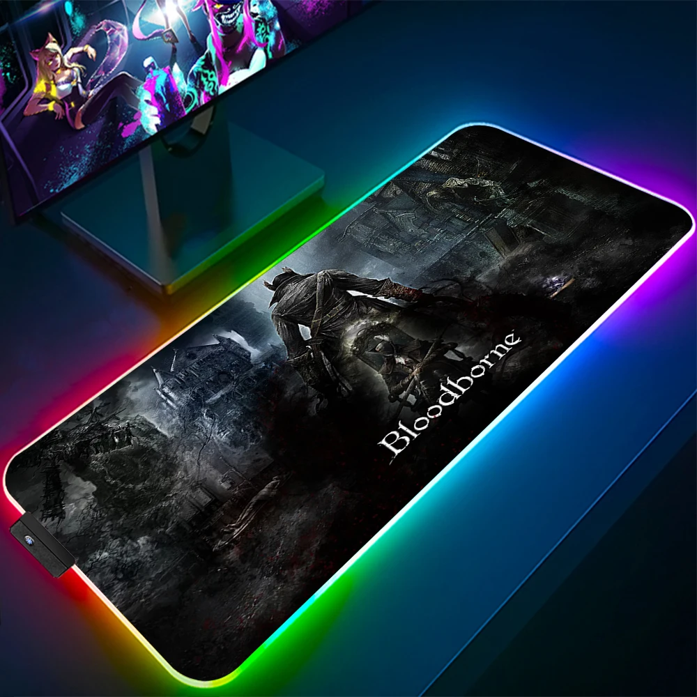 Bloodborne RGB gaming Good Idea Mousepad Large